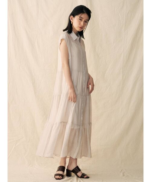 COTORICA（コトリカ）の「シアーティアードワンピース（ワンピース・レディース・ブラウン/オフホワイト/オレンジ/グリーン・FREE）」の16枚目の写真