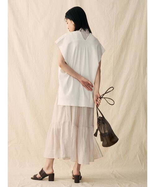 COTORICA（コトリカ）の「シアーティアードワンピース（ワンピース・レディース・ブラウン/オフホワイト/オレンジ/グリーン・FREE）」の18枚目の写真