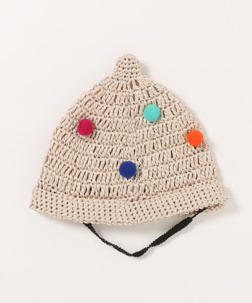 Love&Peace&Money（ラブアンドピースアンドマネー）の「トンガリハット（ハット・キッズ・ベージュ・50-52cm/52-54cm/54-56cm）」の2枚目の写真