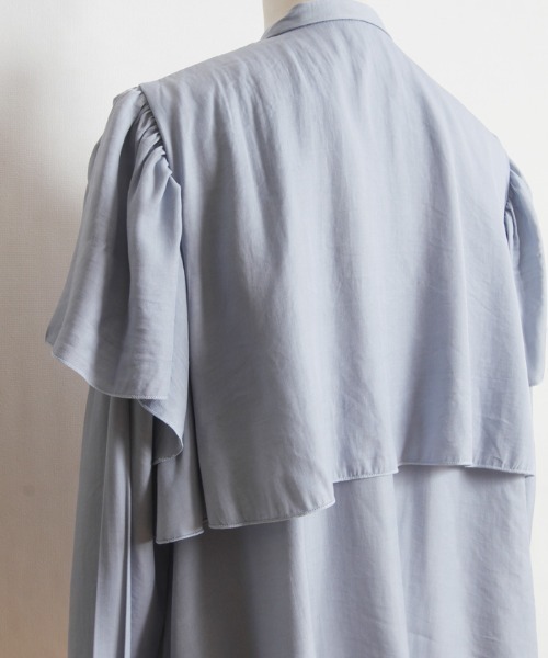 Cookie Chocolate（クッキーチョコレート）の「ケープデザインブラウス（シャツ/ブラウス・レディース・ネイビー/ブルー・MEDIUM）」の9枚目の写真