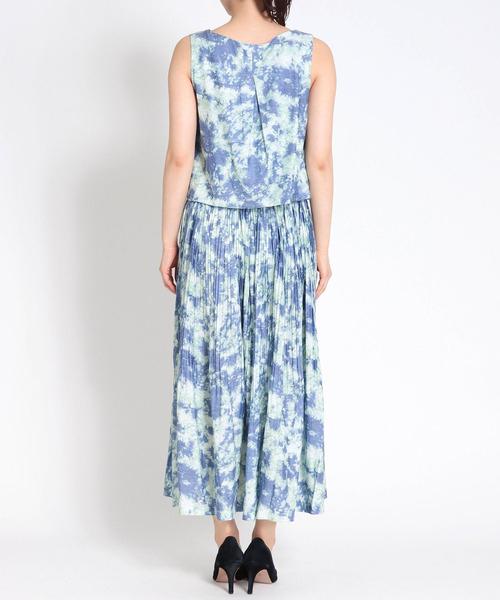 Cepica（セピカ）の「タイダイプリーツ切り替えワンピース（ワンピース・レディース・ブルー・FREE）」の7枚目の写真