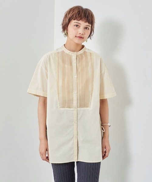 cepo（セポ）の「シアーブザムブラウス（シャツ/ブラウス・レディース・オレンジ/ブラック/オフホワイト・M）」の2枚目の写真