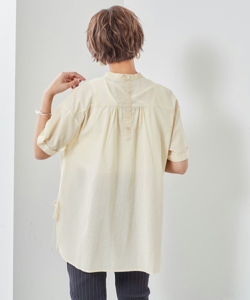 cepo（セポ）の「シアーブザムブラウス（シャツ/ブラウス・レディース・オレンジ/ブラック/オフホワイト・M）」の5枚目の写真