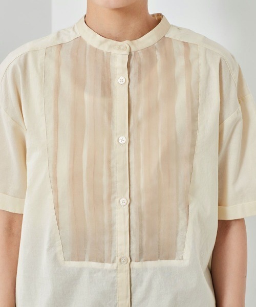 cepo（セポ）の「シアーブザムブラウス（シャツ/ブラウス・レディース・オレンジ/ブラック/オフホワイト・M）」の8枚目の写真