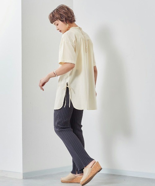 cepo（セポ）の「シアーブザムブラウス（シャツ/ブラウス・レディース・オレンジ/ブラック/オフホワイト・M）」の7枚目の写真