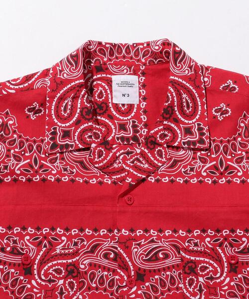 BEDWIN（ベドウィン）の「＜BEDWIN（ベドウィン）＞ BANDANA MONK/シャツ（シャツ/ブラウス・メンズ・ブラック/レッド・2/4/3）」の6枚目の写真