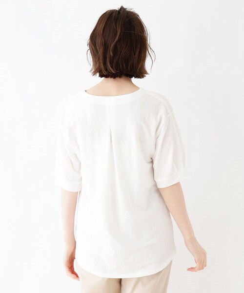 DRESKIP（ドレスキップ）の「◆肩レースパフ袖Tシャツ（Tシャツ/カットソー・レディース・ブラック/ダークブラウン/オフホワイト/グリーン系・02/03/04）」の7枚目の写真