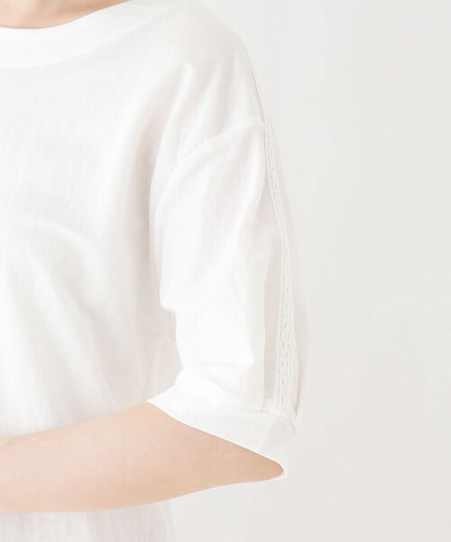 DRESKIP（ドレスキップ）の「◆肩レースパフ袖Tシャツ（Tシャツ/カットソー・レディース・ブラック/ダークブラウン/オフホワイト/グリーン系・02/03/04）」の9枚目の写真