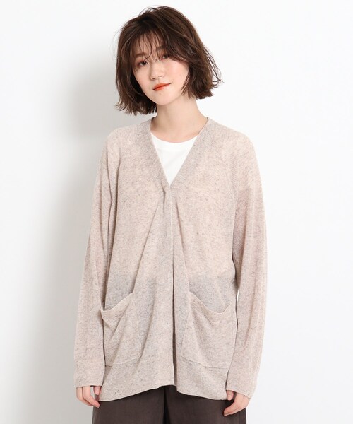 JET(ジェット)の「◆【ウォッシャブル】リネン混ニットカーディガン(カーディガン/ボレロ・レディース・ブラック系7/ベージュ系8・04)」の7枚目の写真