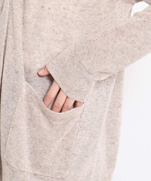 JET(ジェット)の「◆【ウォッシャブル】リネン混ニットカーディガン(カーディガン/ボレロ・レディース・ブラック系7/ベージュ系8・04)」の14枚目の写真