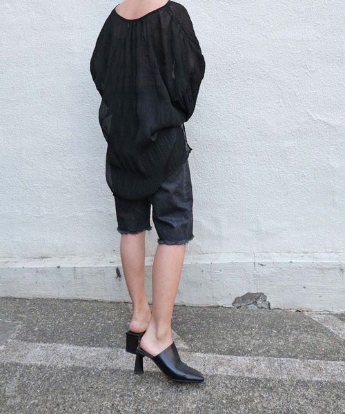 AKTE（アクテ）の「デニムハーフパンツ（デニムパンツ・レディース・ブルー/ブラック・1/2）」の17枚目の写真