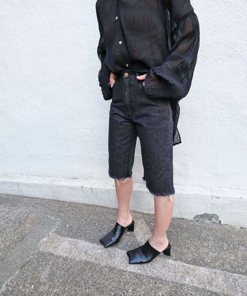 AKTE（アクテ）の「デニムハーフパンツ（デニムパンツ・レディース・ブルー/ブラック・1/2）」の20枚目の写真