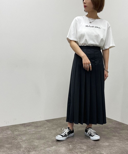 apres jour mignon(アプレジュールミニョン)の「タックプリーツスカート 【ZOZOTOWN限定アイテム】(スカート・レディース・ブラック/チャコールグレー/ベージュ・フリー/X-LARGE)」の10枚目の写真