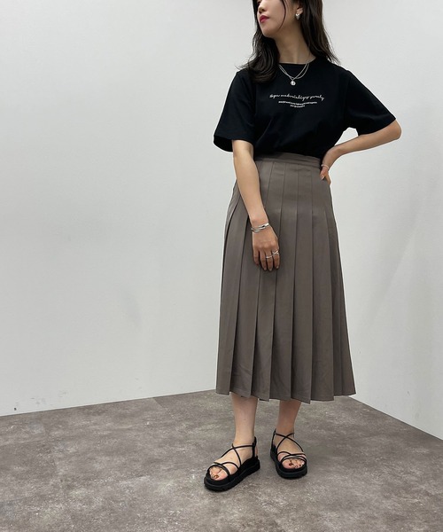 apres jour mignon(アプレジュールミニョン)の「タックプリーツスカート 【ZOZOTOWN限定アイテム】(スカート・レディース・ブラック/チャコールグレー/ベージュ・フリー/X-LARGE)」の16枚目の写真