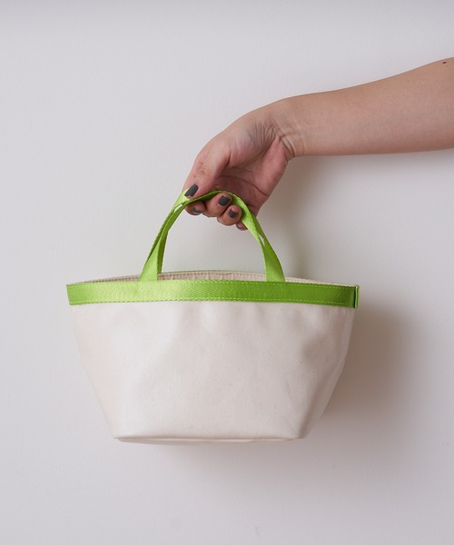 BEARDSLEY(ビアズリー)の「シンプルミニトート(トートバッグ・レディース・アイボリー/インディゴブルー・FREE)」の7枚目の写真