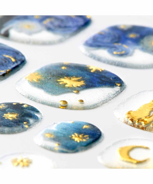 MEDE19F（メデジュウキュウ）の「ＭＥＤＥ１９Ｆ　ゴッホの世界をまとうネイルシール（ネイルシール/ネイルチップ・レディース・グリーン×ピンク/イエロー/ブルー・ONE SIZE）」の7枚目の写真