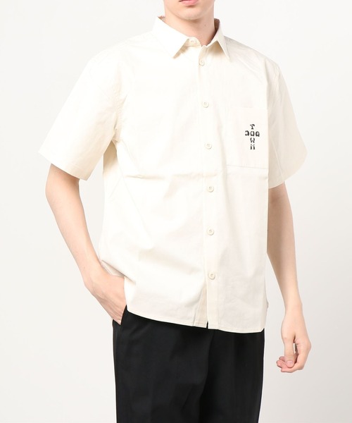 DOGTOWN（ドッグタウン）の「DT-NEW LETTER WORK・SS-SHIRT/ドックタウン 半袖 ワーク シャツ（シャツ/ブラウス・メンズ・ホワイト/ブラック/ストライプ・M/L）」の4枚目の写真
