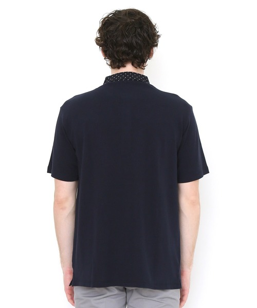 Design Tshirts Store graniph（デザイン　ティーシャツ　ストア　グラニフ）の「ロンドンレインビューティフルシャドー｜ポロシャツ（ポロシャツ・メンズ・ネイビー・LARGE/X-LARGE/MEDIUM/SMALL）」の10枚目の写真