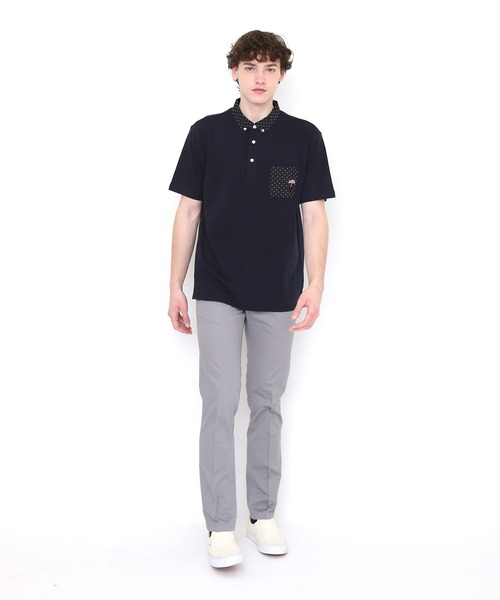 Design Tshirts Store graniph（デザイン　ティーシャツ　ストア　グラニフ）の「ロンドンレインビューティフルシャドー｜ポロシャツ（ポロシャツ・メンズ・ネイビー・LARGE/X-LARGE/MEDIUM/SMALL）」の8枚目の写真