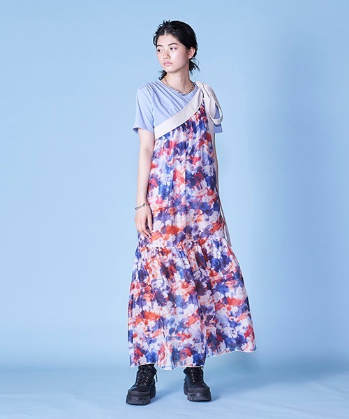 lautreamont BLEUBLANC（ロートレアモンブルーブラン）の「スムースフィットギャザーカットソー（Tシャツ/カットソー・レディース・パープル/ブルー/グリーン・9号）」の4枚目の写真