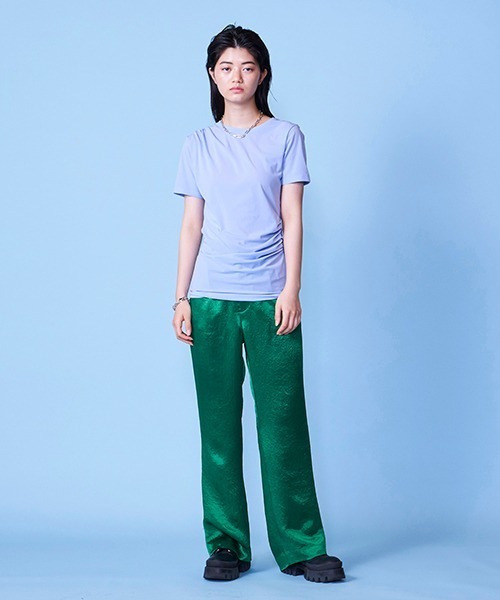 lautreamont BLEUBLANC（ロートレアモンブルーブラン）の「スムースフィットギャザーカットソー（Tシャツ/カットソー・レディース・パープル/ブルー/グリーン・9号）」の10枚目の写真