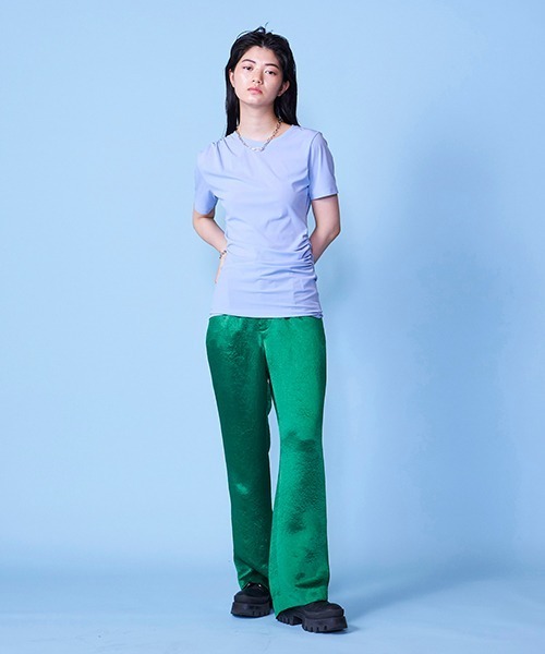 lautreamont BLEUBLANC（ロートレアモンブルーブラン）の「スムースフィットギャザーカットソー（Tシャツ/カットソー・レディース・パープル/ブルー/グリーン・9号）」の11枚目の写真