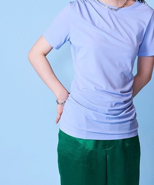 lautreamont BLEUBLANC（ロートレアモンブルーブラン）の「スムースフィットギャザーカットソー（Tシャツ/カットソー・レディース・パープル/ブルー/グリーン・9号）」の19枚目の写真