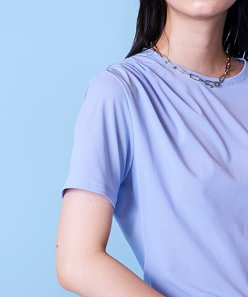 lautreamont BLEUBLANC（ロートレアモンブルーブラン）の「スムースフィットギャザーカットソー（Tシャツ/カットソー・レディース・パープル/ブルー/グリーン・9号）」の22枚目の写真