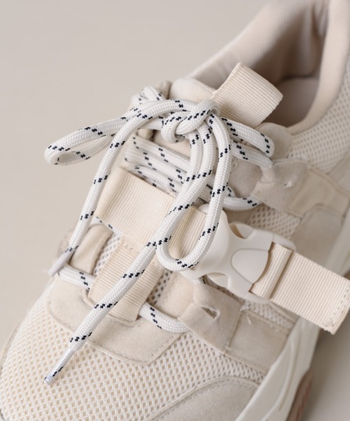 moi tytto（モイテュット）の「淡色ダッドスニーカー（スニーカー・レディース・ベージュ/ナチュラル・SMALL/MEDIUM/LARGE）」の10枚目の写真