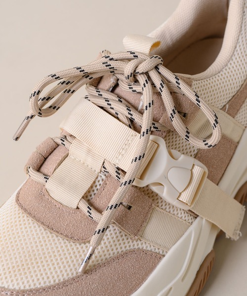 moi tytto（モイテュット）の「淡色ダッドスニーカー（スニーカー・レディース・ベージュ/ナチュラル・SMALL/MEDIUM/LARGE）」の11枚目の写真