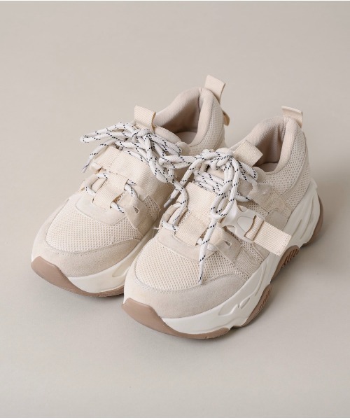 moi tytto（モイテュット）の「淡色ダッドスニーカー（スニーカー・レディース・ベージュ/ナチュラル・SMALL/MEDIUM/LARGE）」の22枚目の写真