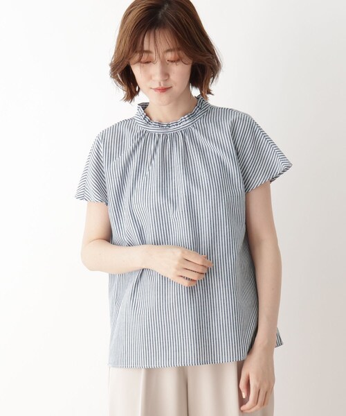 DRESKIP(ドレスキップ)の「◆フリルハイネックフレンチブラウス(シャツ/ブラウス・レディース・ホワイト系4/ブラック系1/ネイビー系2/ベージュ系その他5・02/03/04)」の4枚目の写真