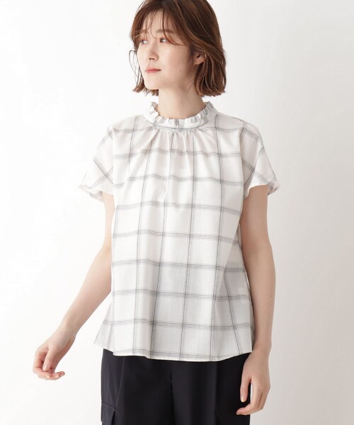 DRESKIP(ドレスキップ)の「◆フリルハイネックフレンチブラウス(シャツ/ブラウス・レディース・ホワイト系4/ブラック系1/ネイビー系2/ベージュ系その他5・02/03/04)」の5枚目の写真