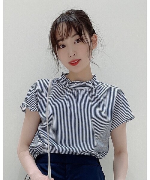 DRESKIP(ドレスキップ)の「◆フリルハイネックフレンチブラウス(シャツ/ブラウス・レディース・ホワイト系4/ブラック系1/ネイビー系2/ベージュ系その他5・02/03/04)」の9枚目の写真