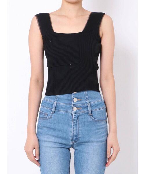 EMODA（エモダ）の「ボクシーニットトップ（ニット/セーター・レディース・ホワイト/ブルー/ブラウン/ブラック・FREE）」の17枚目の写真