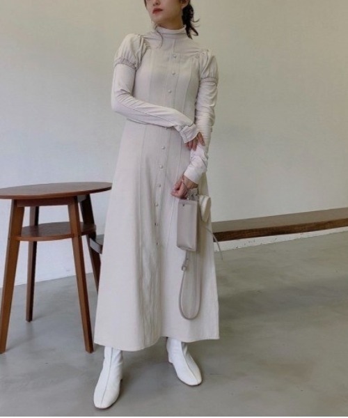 デニムマーメイドワンピース　グレー　0 スナイデル SNIDEL デニムマーメイドワンピース （GRY