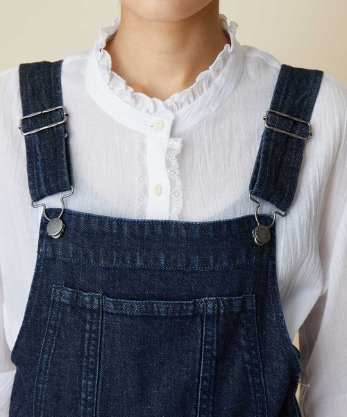 CIMARRON（シマロン）の「<春まで使える>《2022SS 新色追加》【CIMARRON JEANS】別注デニムタイトオーバーオール（サロペット/オーバーオール・レディース・ブラック/ネイビー/ブルー/ピンク/ブルー系その他・38/36/34）」の14枚目の写真