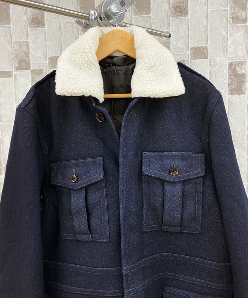 DIESEL（ディーゼル）の「ウールファブリックロングコート「W-TIMOTEV」（チェスターコート・メンズ・ネイビー・50）」の3枚目の写真