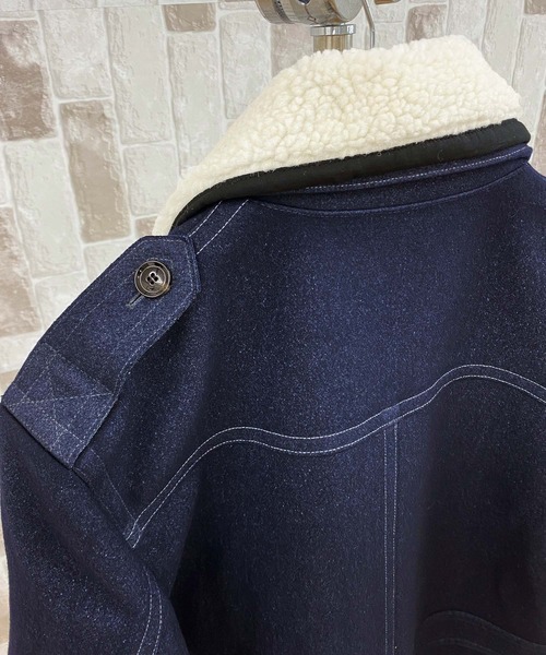 DIESEL（ディーゼル）の「ウールファブリックロングコート「W-TIMOTEV」（チェスターコート・メンズ・ネイビー・50）」の4枚目の写真