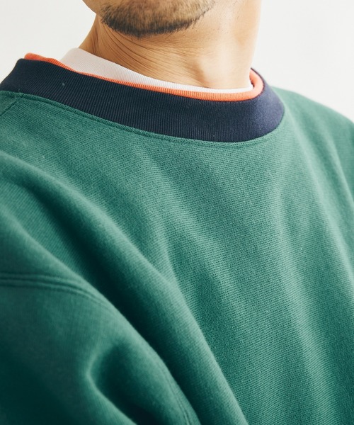 CAMBER（キャンバー）の「【CAMBER×JOURNAL STANDARD】別注 CROSS KNIT DOUBLE NECK スウェット（スウェット・メンズ・ネイビー/ブルー/グリーン/グレー・XX-LARGE/LARGE/X-LARGE）」の7枚目の写真