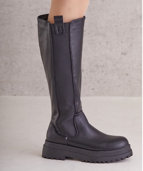 Shoes in Closet（シューズインクローゼット）の「【Shoes in Closet ＋ (プラス)】ボリューム  トラックソール 厚底 ロング丈 ブーツ 2674（ブーツ・レディース・ブラック・LL/S/M/L）」の12枚目の写真