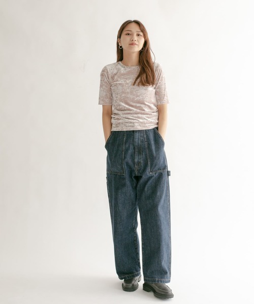 KBF（ケイビーエフ）の「コンパクトベロアTシャツ（Tシャツ/カットソー・レディース・ダークブラウン/ベージュ系その他/ブルー系その他・ONE）」の21枚目の写真