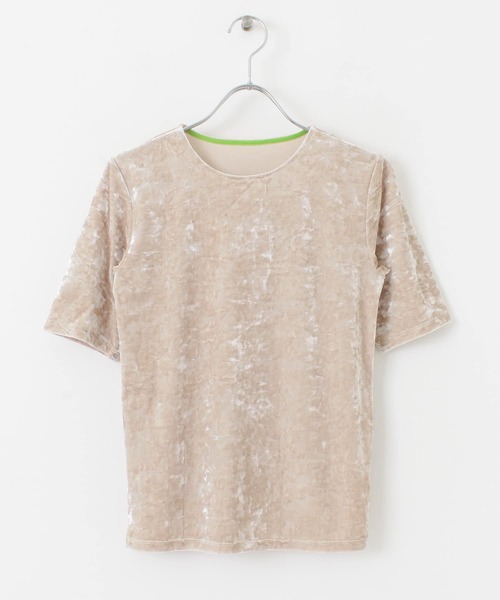 KBF（ケイビーエフ）の「コンパクトベロアTシャツ（Tシャツ/カットソー・レディース・ダークブラウン/ベージュ系その他/ブルー系その他・ONE）」の22枚目の写真