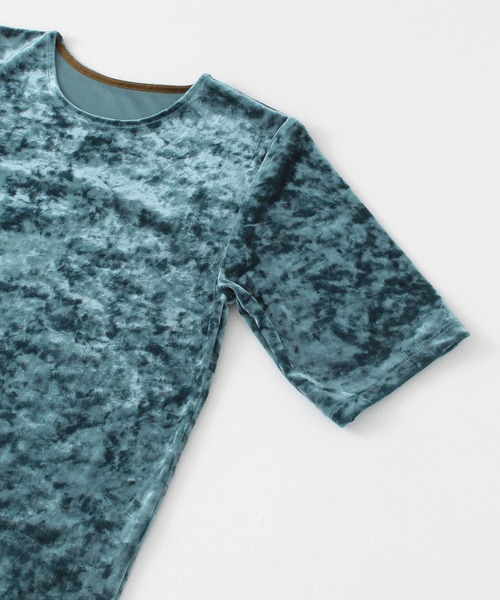 KBF（ケイビーエフ）の「コンパクトベロアTシャツ（Tシャツ/カットソー・レディース・ダークブラウン/ベージュ系その他/ブルー系その他・ONE）」の17枚目の写真