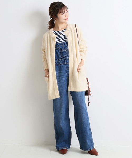 セール】アンゴラ混シャギークルーネックカーディガン◇（カーディガン