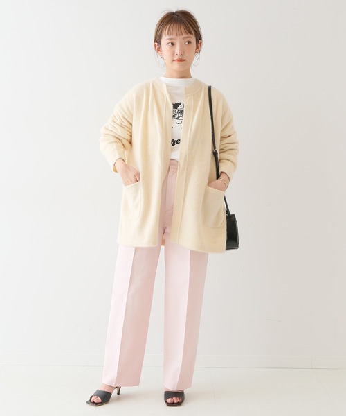 【美品】SLOBE IÉNA アンゴラ混シャギーカーディガン SLOBE IENA カーディガン アンゴラ混シャギークルーネック