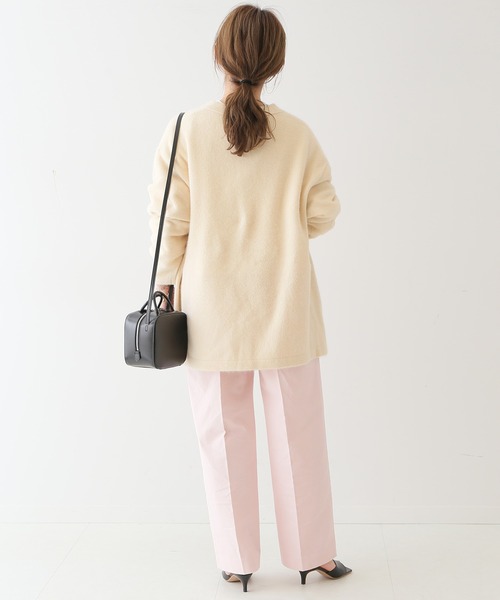 スローブイエナ　【F】超美品　アンゴラシャギーマリンニット　金ボタン　セーター セール】アンゴラ混シャギークルーネックカーディガン