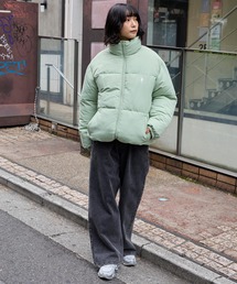 U.S. POLO ASSN.（ユーエスポロアッスン）の「U.S. POLO ASSN./ユーエスポロアッスン 別注 ロゴ刺繍 オーバーサイズ スタンド 中綿ジャケット（ダウンジャケット/コート）」