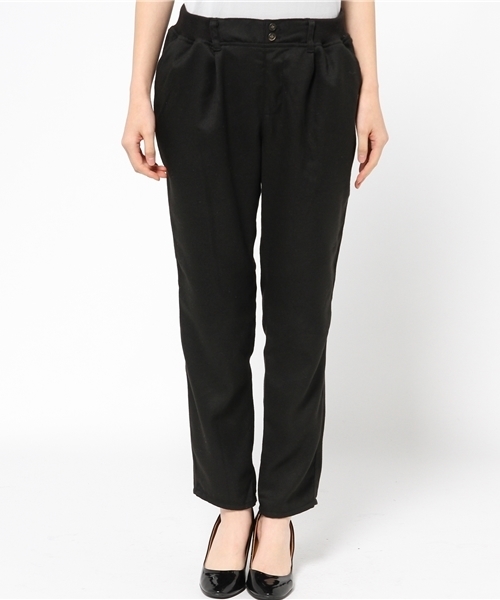 CIAOPANIC TYPY（チャオパニックティピー）の「フェイクウールセンタープレスパンツ（その他パンツ・レディース・グレー/ブラック・MEDIUM/SMALL/LARGE）」の3枚目の写真