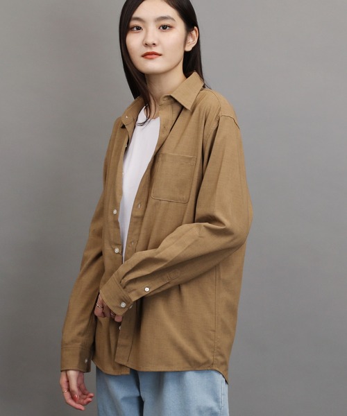 air tokyo sellection(エアートウキョウセレクション)の「ポリラミー レギュラーカラー シャツ(シャツ/ブラウス・メンズ・ホワイト/ブラック/ベージュ/ネイビー/カーキ・MEDIUM/LARGE/X-LARGE)」の3枚目の写真
